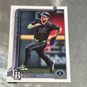 Topps Brandon Lowe Card with Black and Green Accents